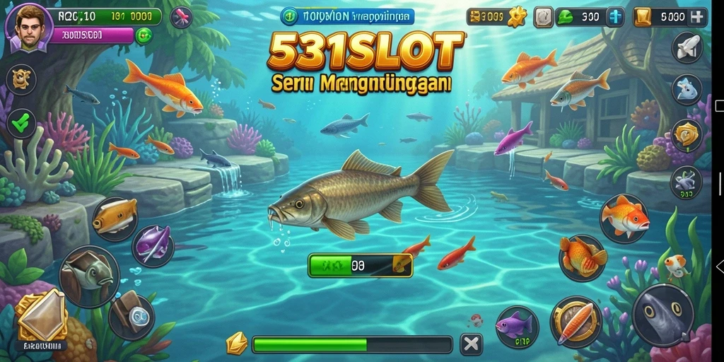 Tampilan gameplay seru dalam 531SLOT dengan aksi memancing yang menarik.