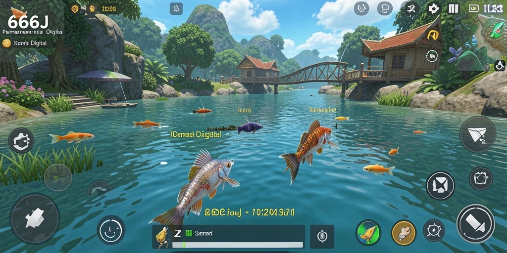 Tangkapan ikan yang beragam dan grafis memukau di gameplay 666J.