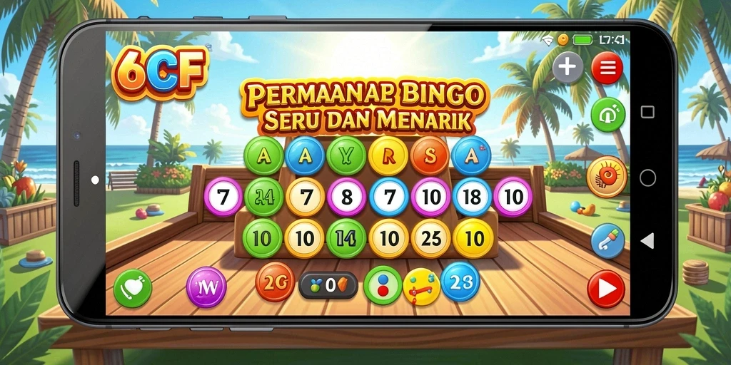 Tampilan gameplay seru dari 6CF dengan suasana Bingo yang menggembirakan.