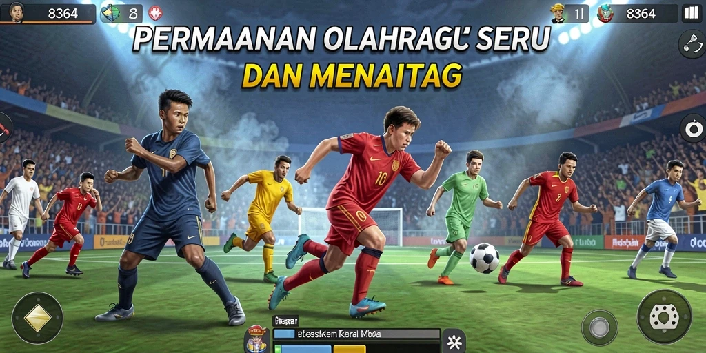 Screenshot gameplay <strong>8364</strong> menunjukkan aksi seru dalam pertandingan olahraga.