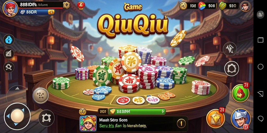 Screenshot gameplay QiuQiu di aplikasi 88IDR yang seru.