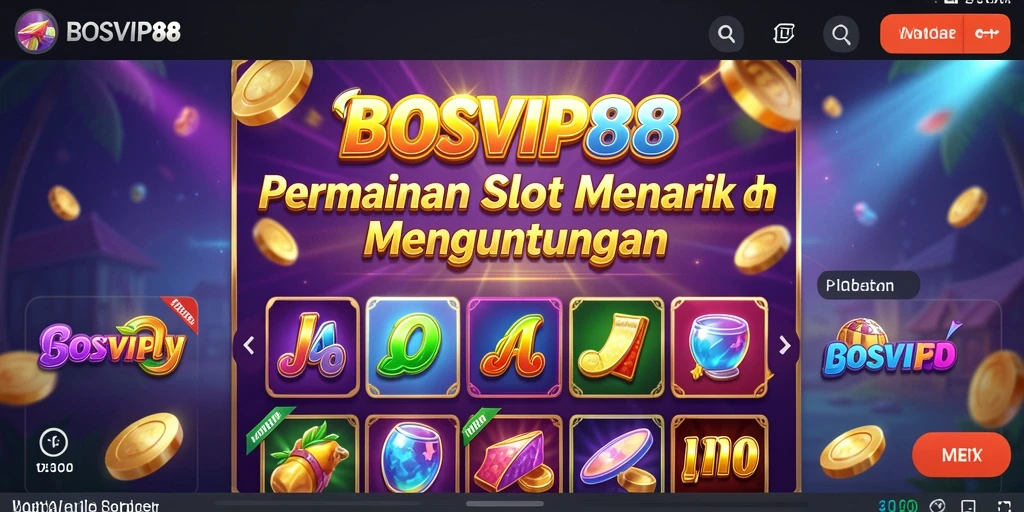 Tampilan gameplay Slot yang mengasyikkan pada BOSVIP88.