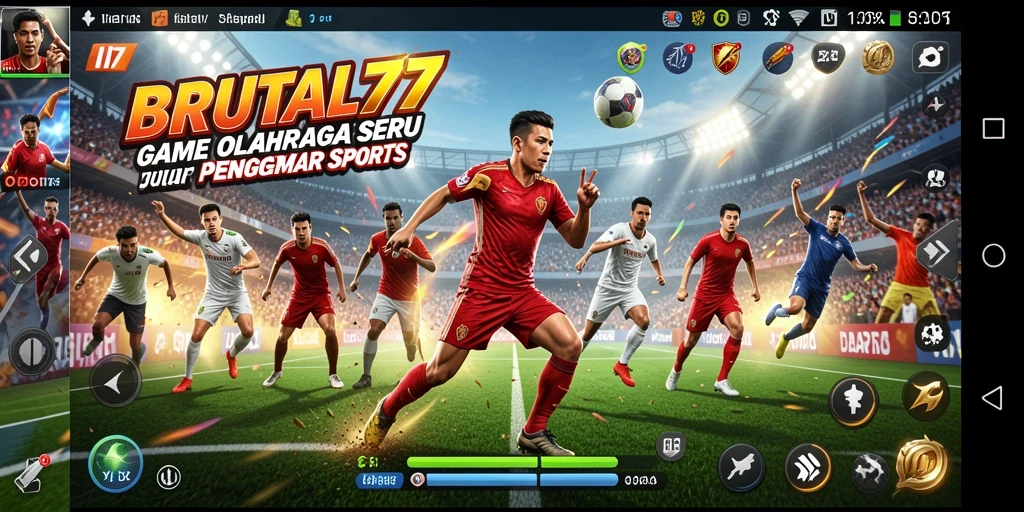 Tampilan menarik dari gameplay BRUTAL77 yang mendebarkan.