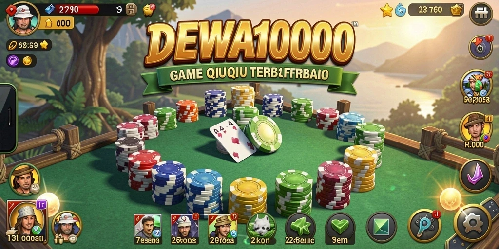 Tangkapan layar DEWA1000 menampilkan gameplay QiuQiu yang seru.