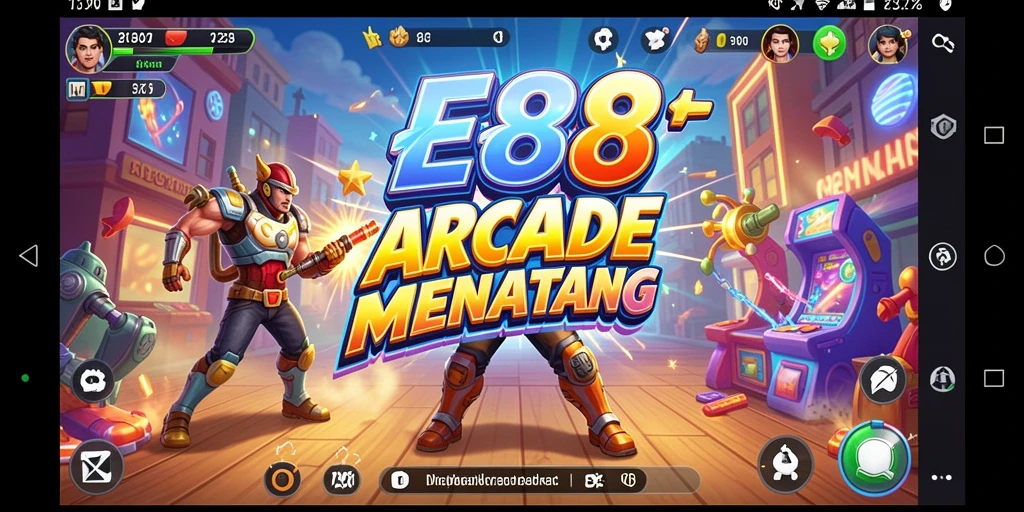Tampilan gameplay seru dan interaktif di E88.