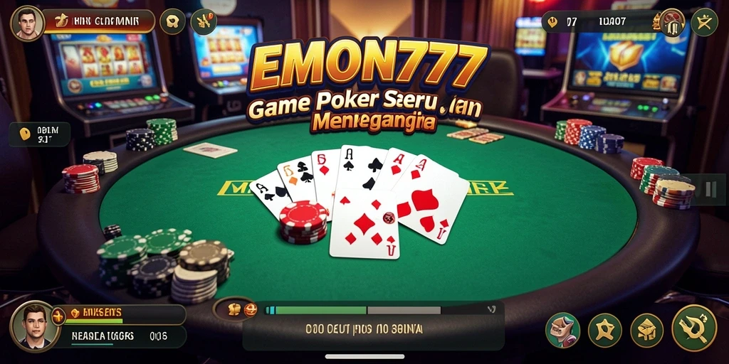 Tampilan gameplay Poker yang menarik dari EMON777.
