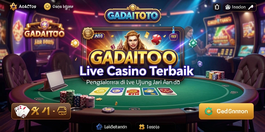 Tampilan menarik dari gameplay Live Casino GADAITOTO dengan dealer langsung.
