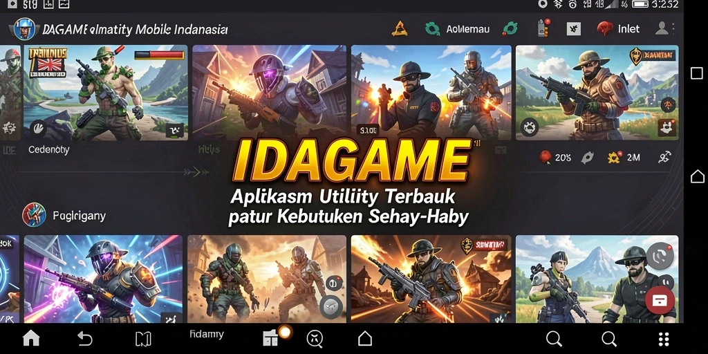 Tampilan antarmuka IDAGAME yang menarik dan fungsional.