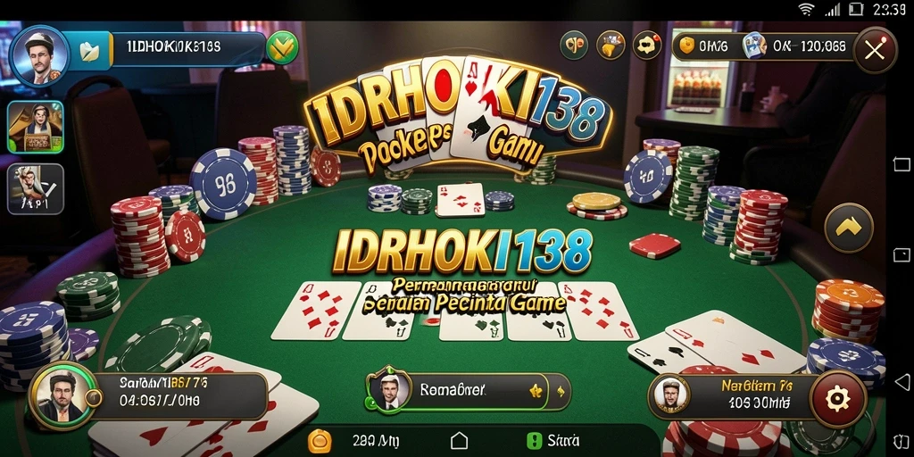 Gameplay Poker seru di IDRHOKI138 dengan tampilan menarik.
