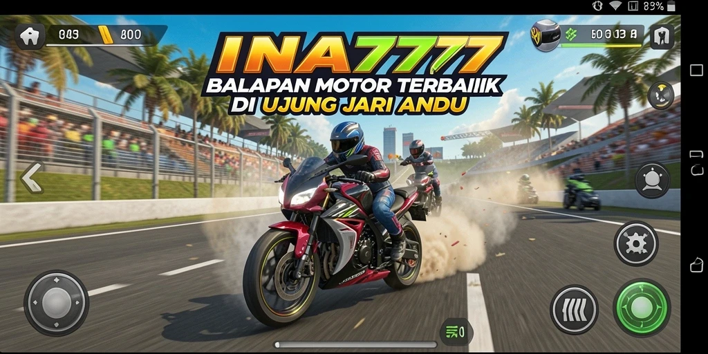 Screenshot INA777 menampilkan aksi balapan motor yang mendebarkan.