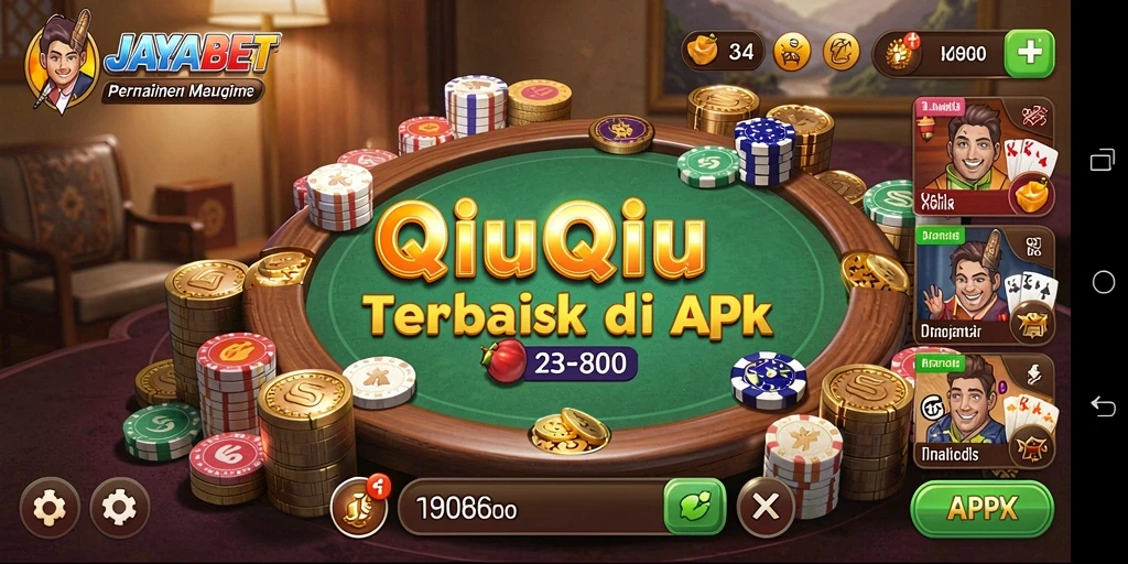 Screenshot gameplay JAYABET menampilkan momen seru saat bermain QiuQiu.