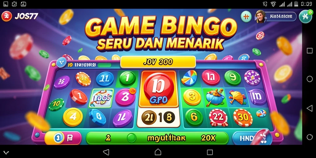 Tampilan menarik dari game Bingo JOS77 saat gameplay berlangsung.