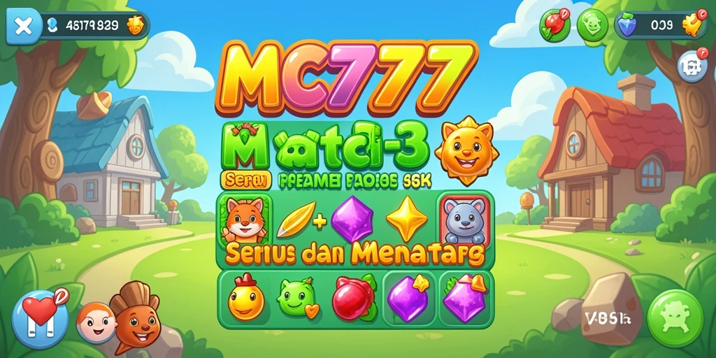 Gameplay seru dalam game Match-3 penuh warna.