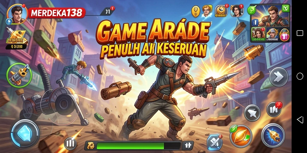 Tampilan gameplay seru dan penuh aksi dari MERDEKA138.