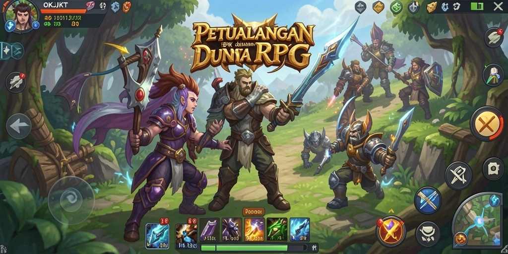 Tampilan gameplay seru dan mendalam dalam OKJKT RPG.