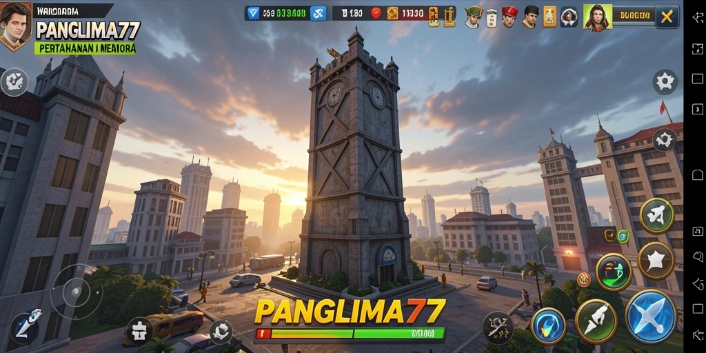 Tangkapan layar menampilkan aksi seru dalam permainan Tower Defense.