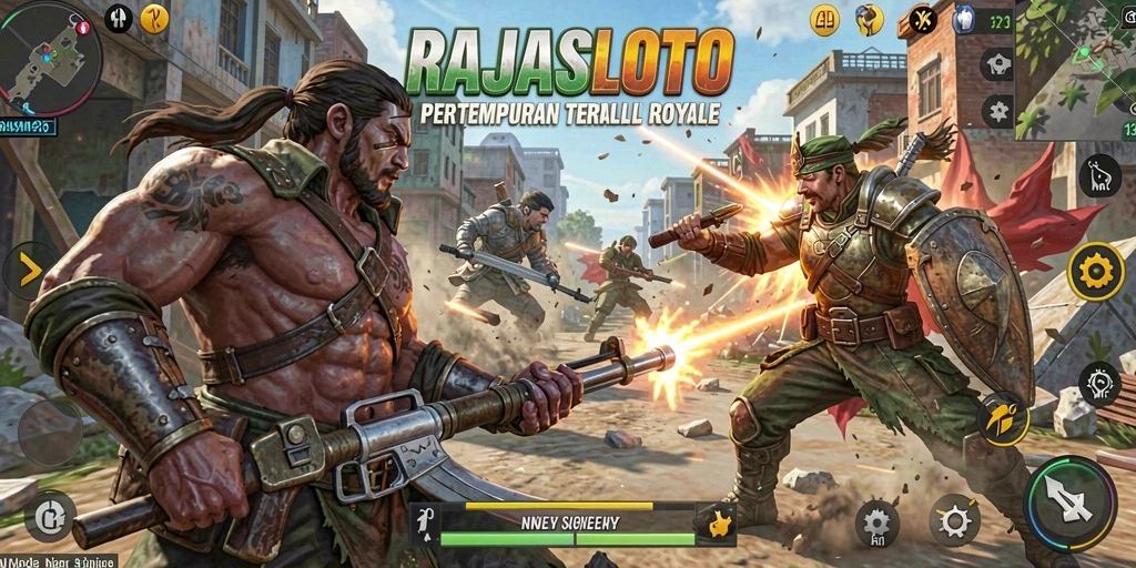 Gameplay mendebarkan di arena pertarungan RAJASLOTO