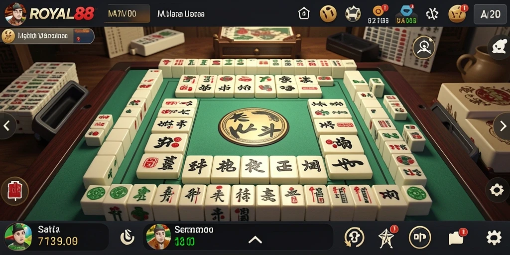 Screenshot gameplay ROYAL88 menampilkan aksi seru Mahjong.