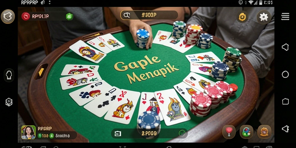 Tampilan gameplay seru di RPRPRP dengan fitur Gaple.