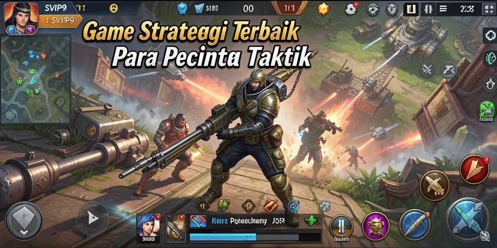 Tangkapan layar menunjukkan aksi menegangkan dalam permainan strategi.