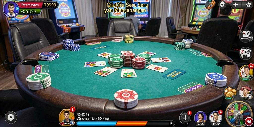 Gameplay seru T9999 yang menampilkan momen seru permainan QiuQiu.